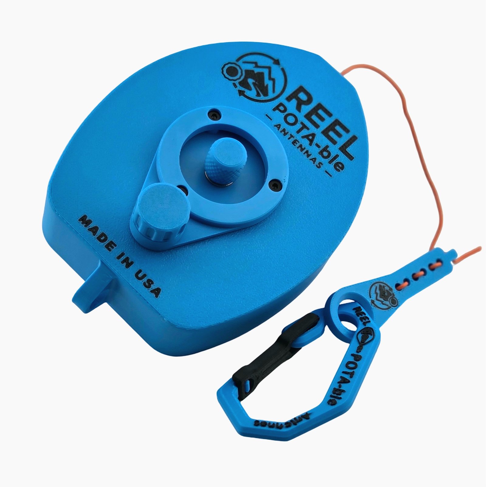 Reel POTA-ble EFHW Antenna V3 Blue